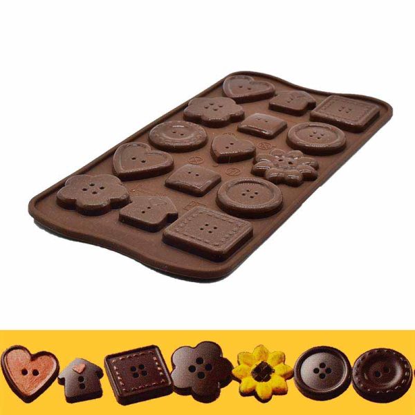 Stampo per Cioccolato Buttons Silikomart Luci e Cose