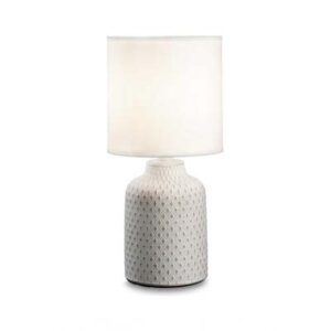 LAMPADA DA TAVOLO ABAT JOUR 3T1 BIANCO KALI IDEAL LUX