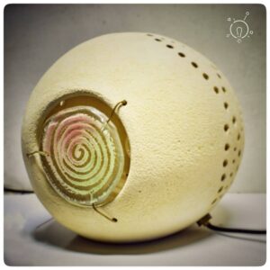 LAMPADA AMBIENTE SFERA REFRATTARIA FATTE A MANO