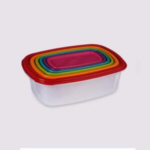 CONTENITORI IMPILABILI  PER ALIMENTI SET 6 PZ