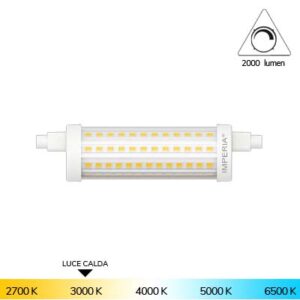 LED LINEARE 15,5 W118MM LUNGA R7S 3000K DIMMERABILE  2000 LM IMPERIA