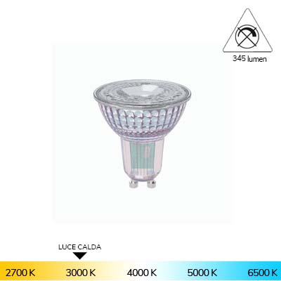 LAMPADA DICROICA LED FULL GLASS 4W GU10 3000K 345 LM REER