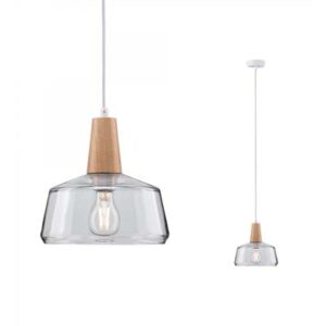 LAMPADARIO NORDIC YVA LEGNO/VETRO PAULMANN