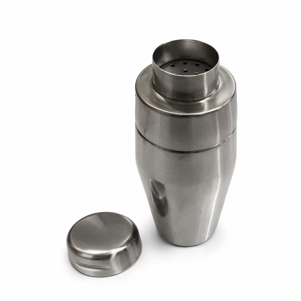 Dettaglio del coperchio dello shaker Alessi 870 che mostra la leggera imperfezione estetica